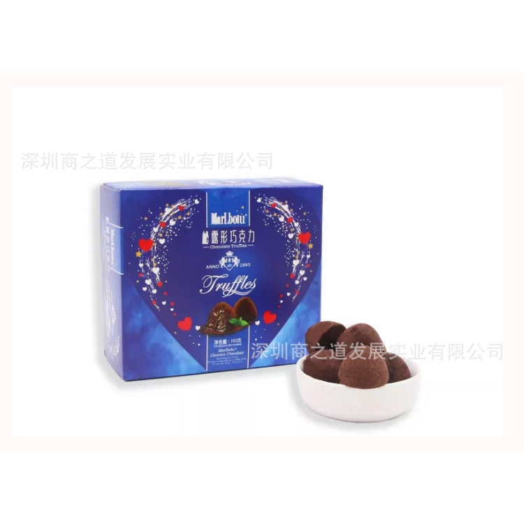 [ Mã mới ] Combo 2 hộp Socola tươi / Sôcôla truffle marlbolu nhãn hiệu Hong Kong 100g hộp đỏ / hộp xanh