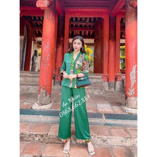 Set Bộ Lụa Đi Lễ Chùa Vân Gỗ Hàng Thiết Kế Cao Cấp