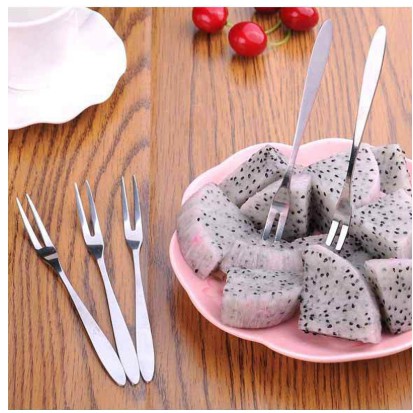 Nĩa Ăn Trái Cây/Ốc/Bánh Kem/Món Tráng Miệng Mini Bằng Thép Không Gỉ Dễ Thương Tiện Dụng Cho Bữa Tiệc/Nhà Bếp