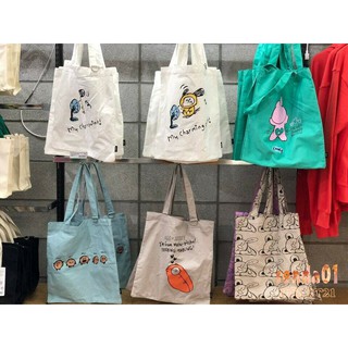 Túi xách canvas họa tiết hoạt hình nhóm nhạc BTS bt21