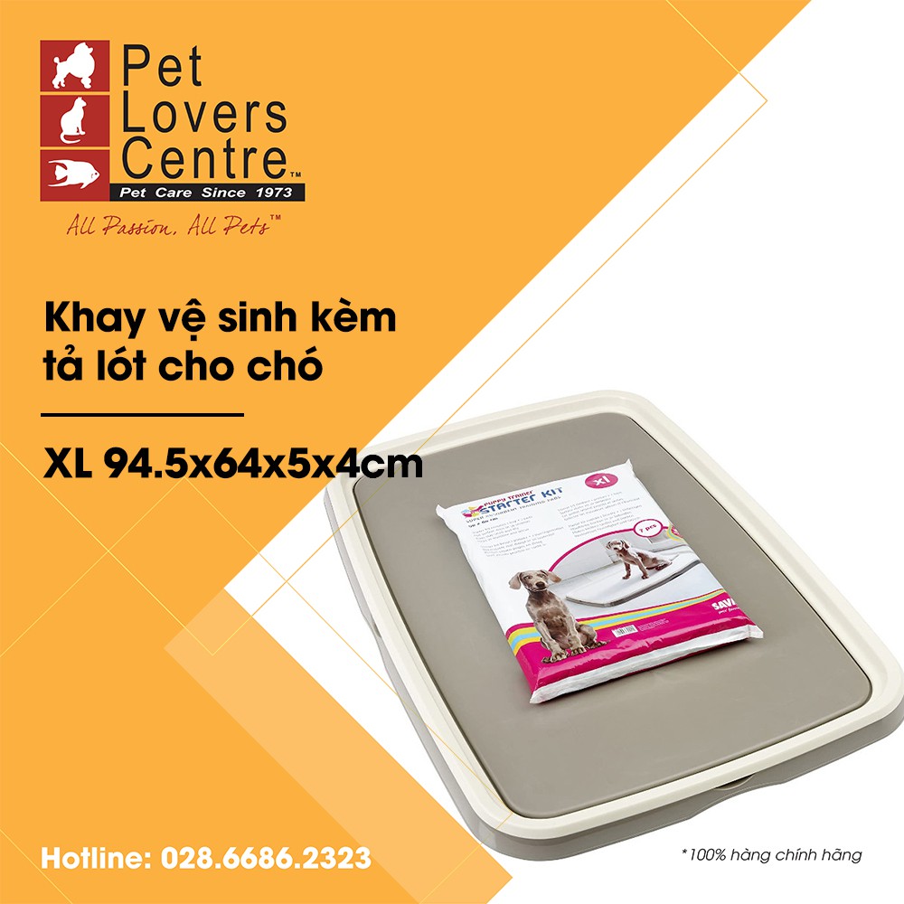 Khay vệ sinh cho chó kèm tả lót cáo cấp SAVIC  PUPPY TRAINER STARTER KIT