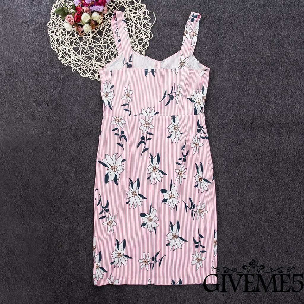 Đầm Hai Dây Họa Tiết Hoa Thời Trang Nữ Tính