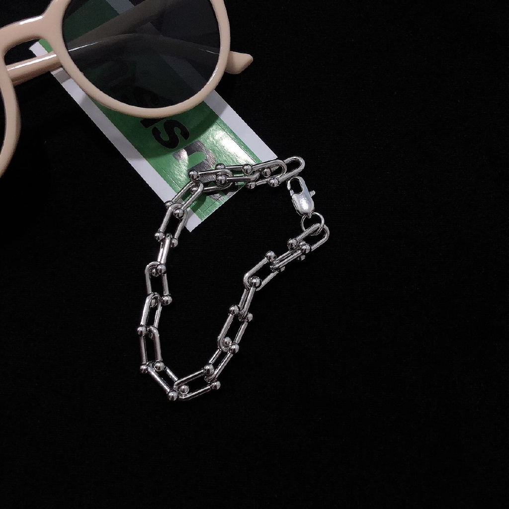 Vòng cổ/vòng tay kiểu chuỗi dây xích dày phong cách Harajuku cho nam nữ 229992