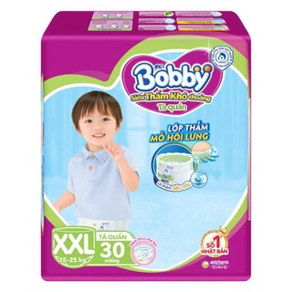 Tã/Bỉm Quần BOBBY Nhật Bản Siêu Thấm Chống Tràn, Giúp Bé Thoải Mái Vận Động Đủ Size M L XL