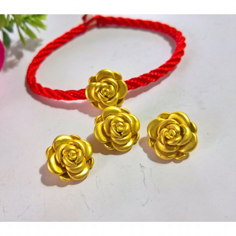 Charm Bông Hồng cao cấp Mic vòng handmade