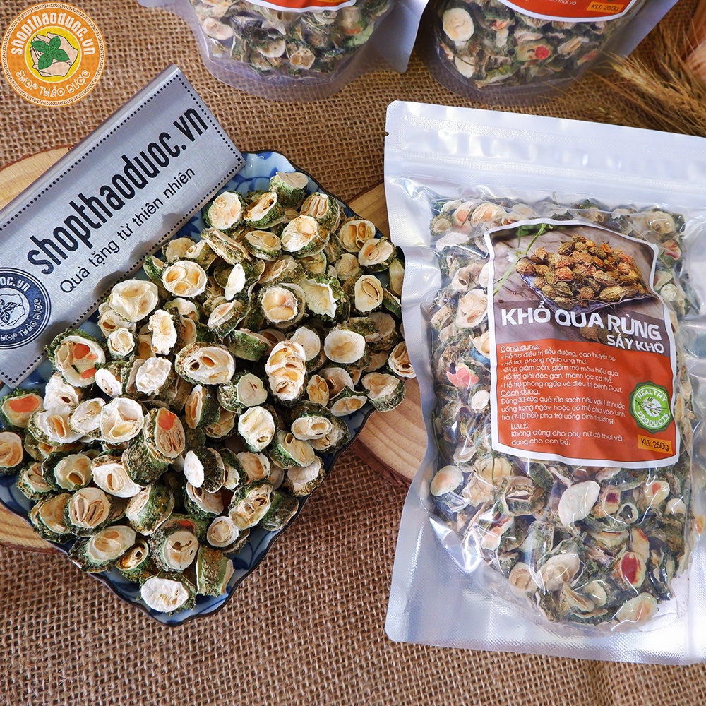 Combo 2 gói khổ qua rừng thái lát shop thảo dược  - Mướp đắng rừng thái lát sấy khô hút chân không