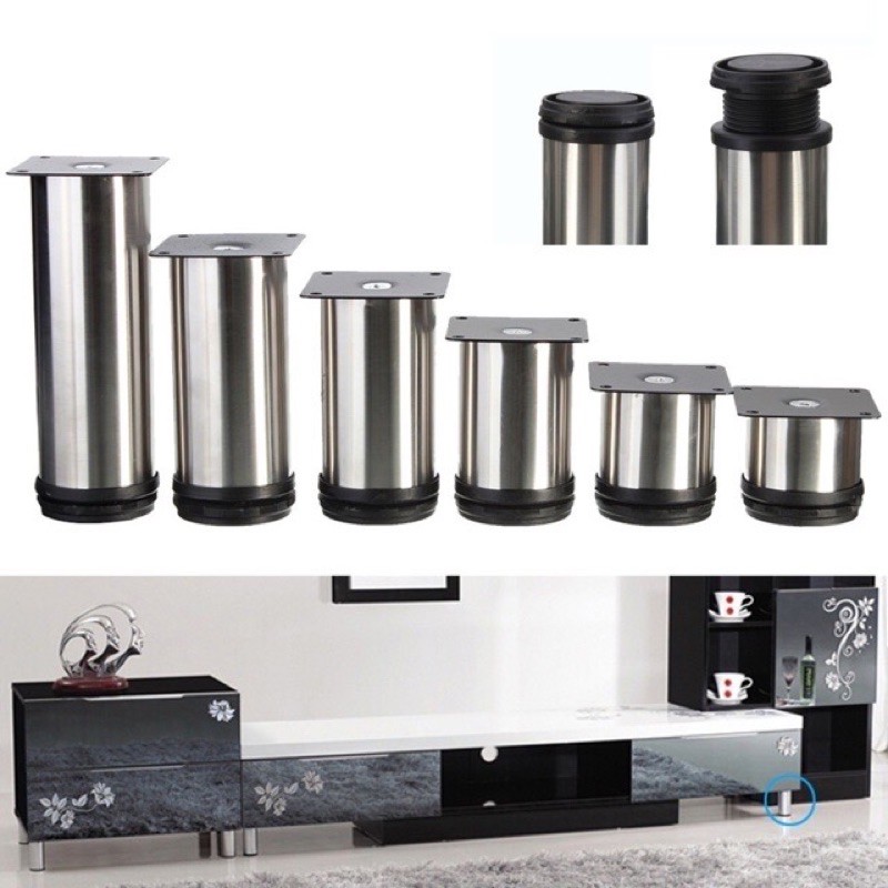 Chân ghế sofa inox 6cm
