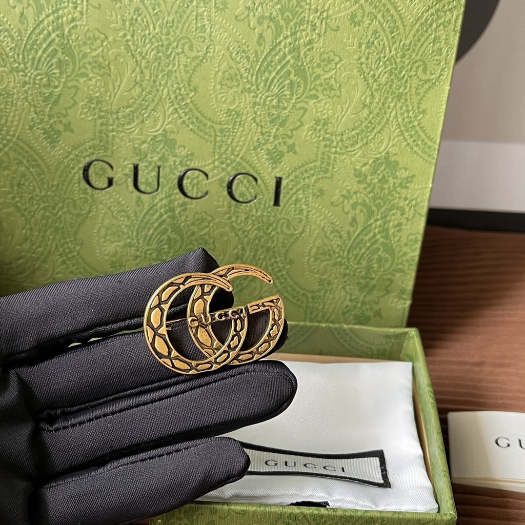 Ghim Cài Áo Hình Cà Vạt/Cà Vạt Thương Hiệu Gucci Thời Trang Dành Cho Nữ Và Nam