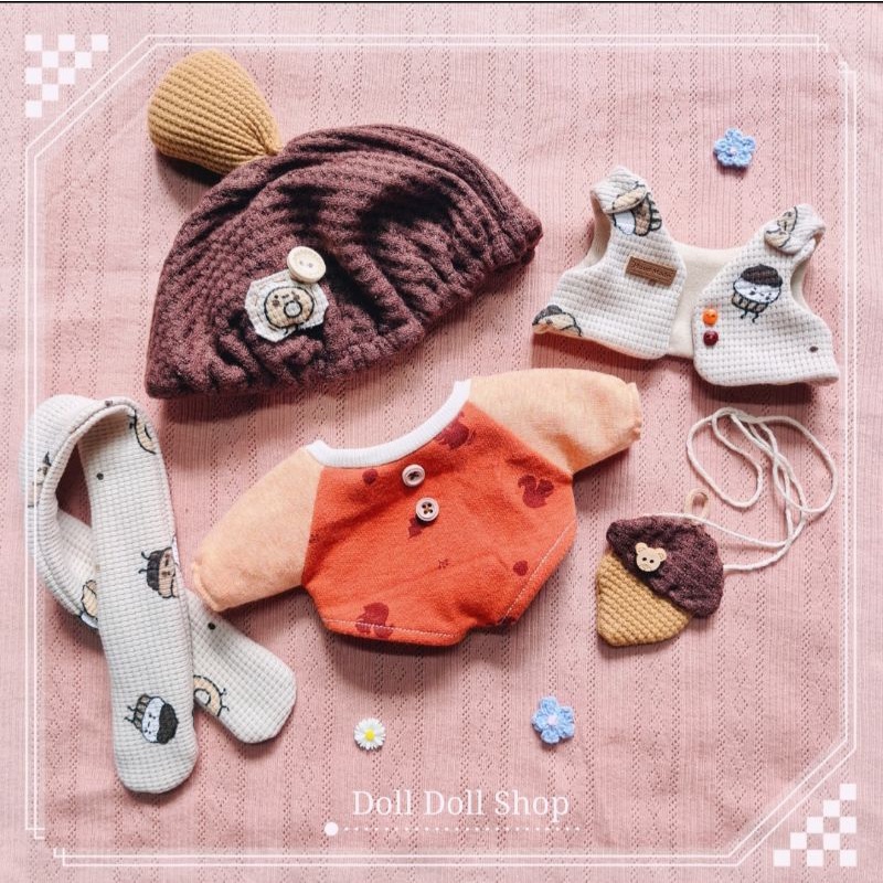 Outfit cho búp bê doll 20cm, 15cm