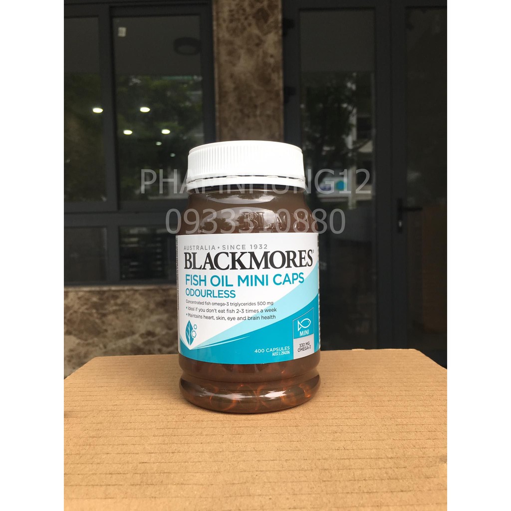 Dầu Cá Blackmores Fish Oil Odourless Mini Caps (400 viên). | BigBuy360 - bigbuy360.vn
