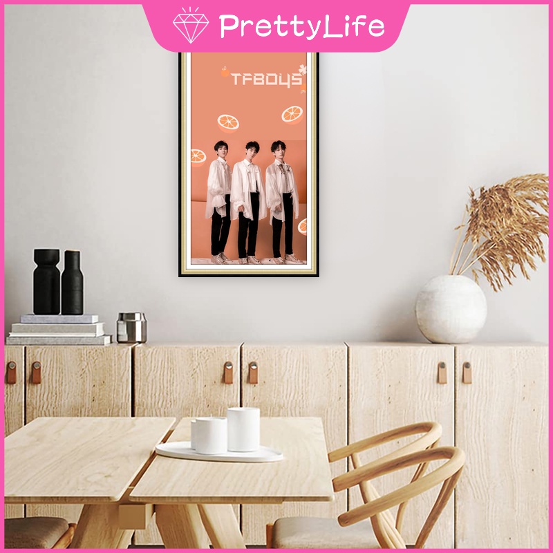 Bộ Tranh Đính Đá 5D Tự Làm Hình Nhóm Nhạc TFboys
