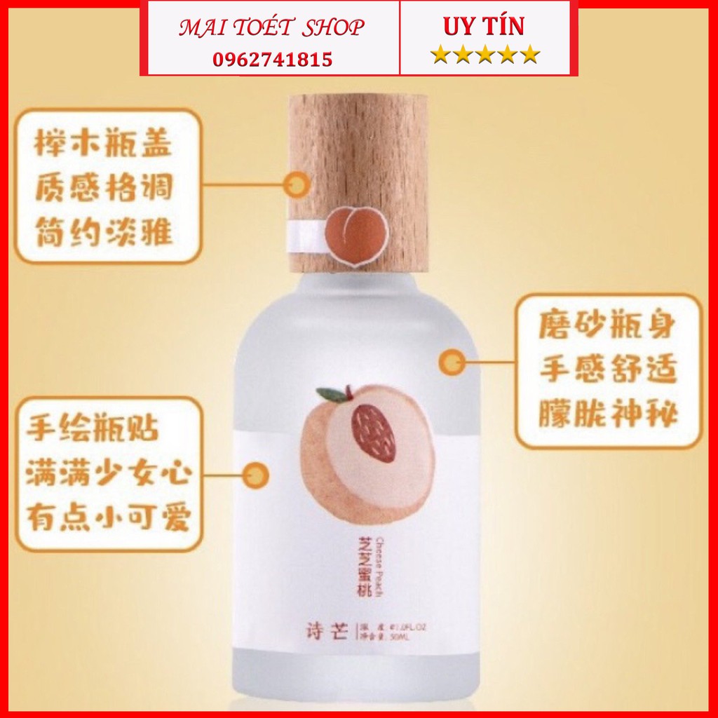 [Săn Sale]Nước hoa Body Mist Shimang nắp gỗ thân chai mờ 50ml