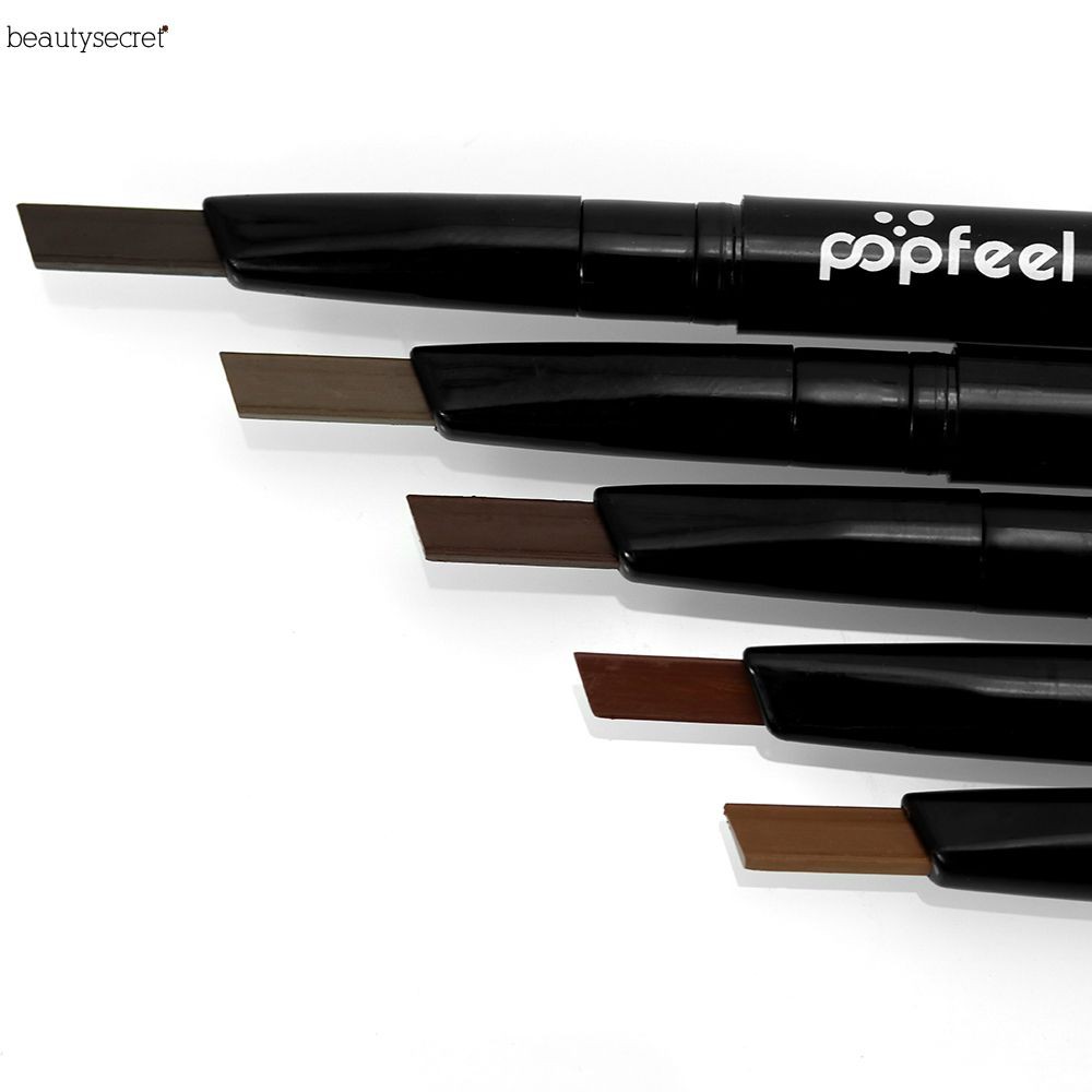 POPFEEL CHARMS (Hàng Mới Về) Bút Chì Kẻ Lông Mày Hai Đầu Kháng Nước Trang Điểm Tự Nhiên