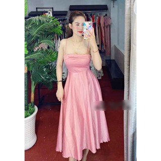 đầm xoè 2 dây