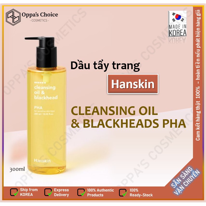 Dầu tẩy trang làm sạch da và mụn đầu đen HANSKIN CLEANSING OIL & BLACKHEADS PHA