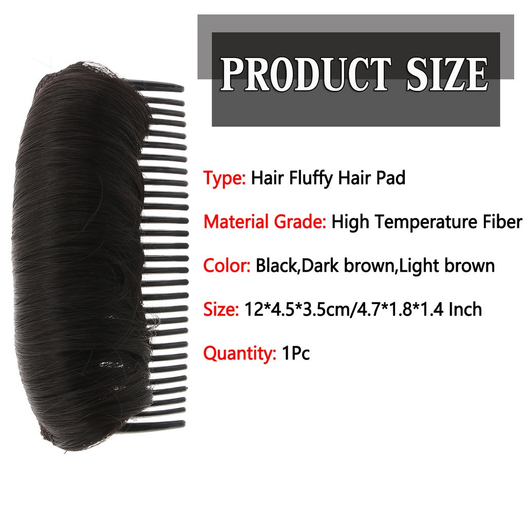 Set 1 / 3 Cài Tóc Đính Tóc Giả Bằng Sợi Tổng Hợp Nhiều Màu Sắc Tăng Chiều Cao