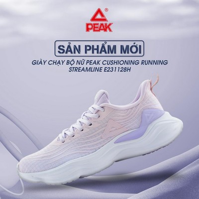Giày chạy bộ Nữ PEAK Cushioning Running Streamline E231128H