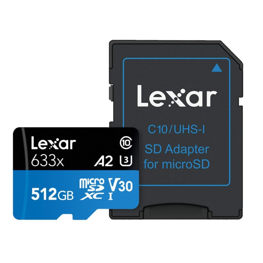 Thẻ nhớ Lexar 512G / 256G / 128G 633x MicroSDHC UHS-I Class 10 A1 U3 100MB/s + Adapter