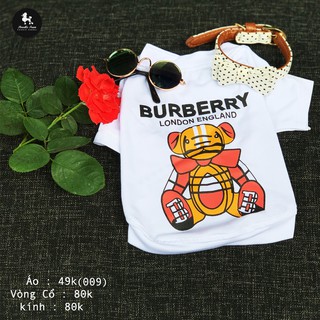 Áo Chó Mèo Mẫu BURBERY Cực Hot!!!-Chất Liệu 100% Cotton Siêu Thoáng Mát [ Mã : 009 ]
