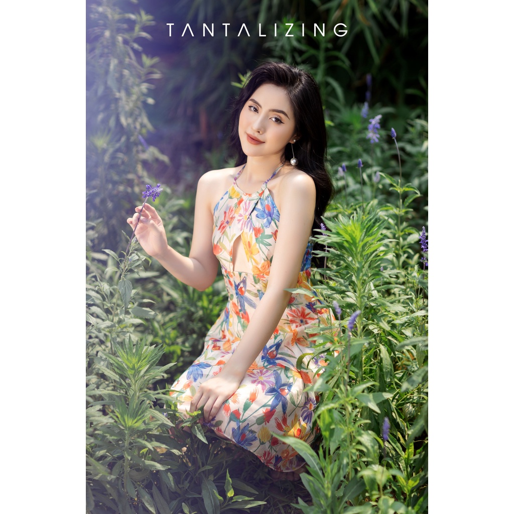 Váy hoa nữ dáng dài hở vai, mẫu hè mới mặc đi chơi, du lịch Petunia Dress | Tantalizing