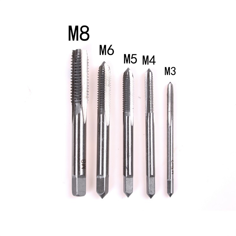 Set 5 Mũi Khoan Thẳng Cầm Tay M3 M4 M5 M6 M8 3mm-8mm