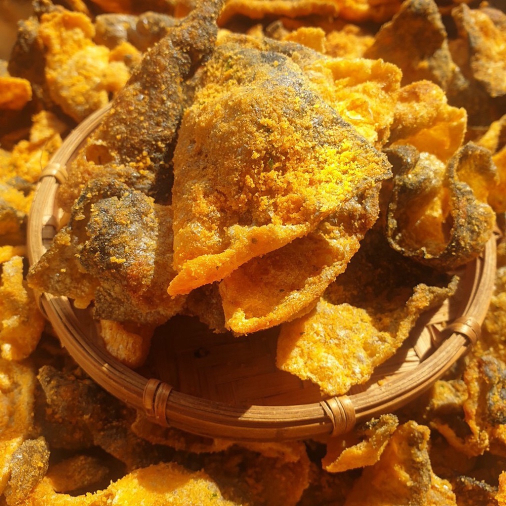 Da Cá Hồi Trứng Muối  da cá sấy giòn, ăn vặt quán 88 | BigBuy360 - bigbuy360.vn