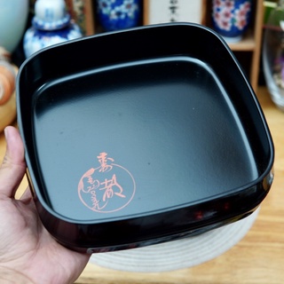 Khay trang trí sushi vuông nhựa abs sơn mài - nội địa nhật bản