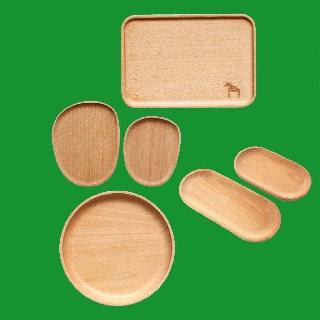Khay gỗ đựng đồ ăn, đĩa gỗ chụp ảnh decor hình tròn, chữ nhật