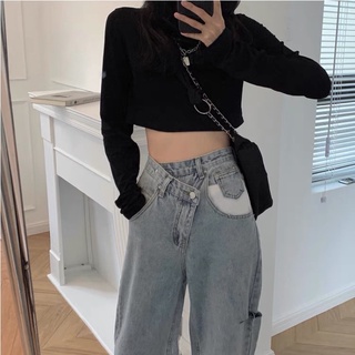 [Order] Quần Jeans Cạp Chéo Ống Rộng