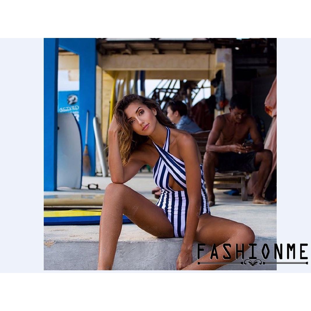Đồ bơi một mảnh kẻ sọc quyến rũ cho nữ | BigBuy360 - bigbuy360.vn
