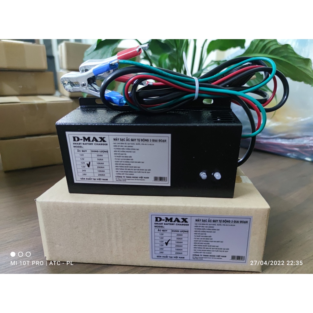 Sạc ắc quy ô tô, xe máy, tủ điện, hệ thống PCCC, ATS tự động 3 giai đoạn Dmax