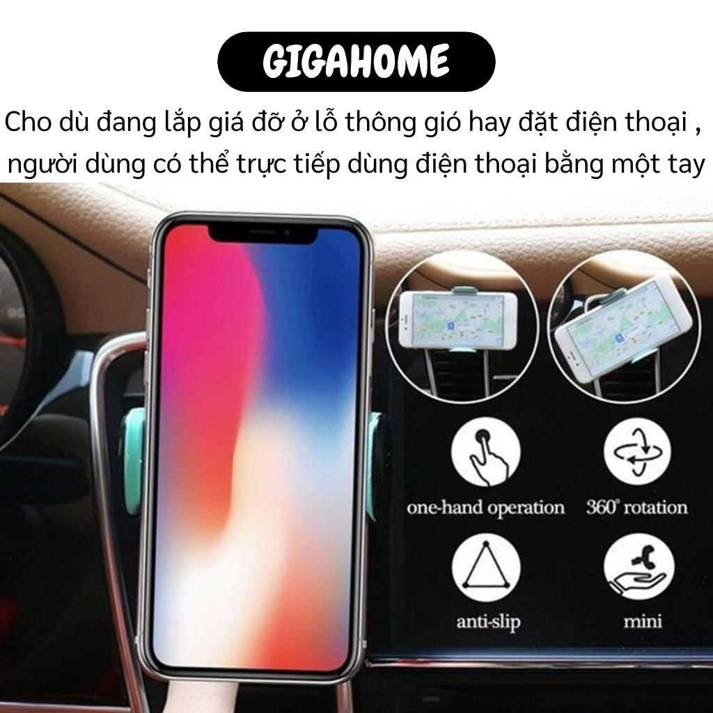 Giá Đỡ Điện Thoại Trên Ô Tô GIGAHOME Kẹp Điện Thoại  Xoay 360 Độ,  Chống Rung Tiện Ích 10519