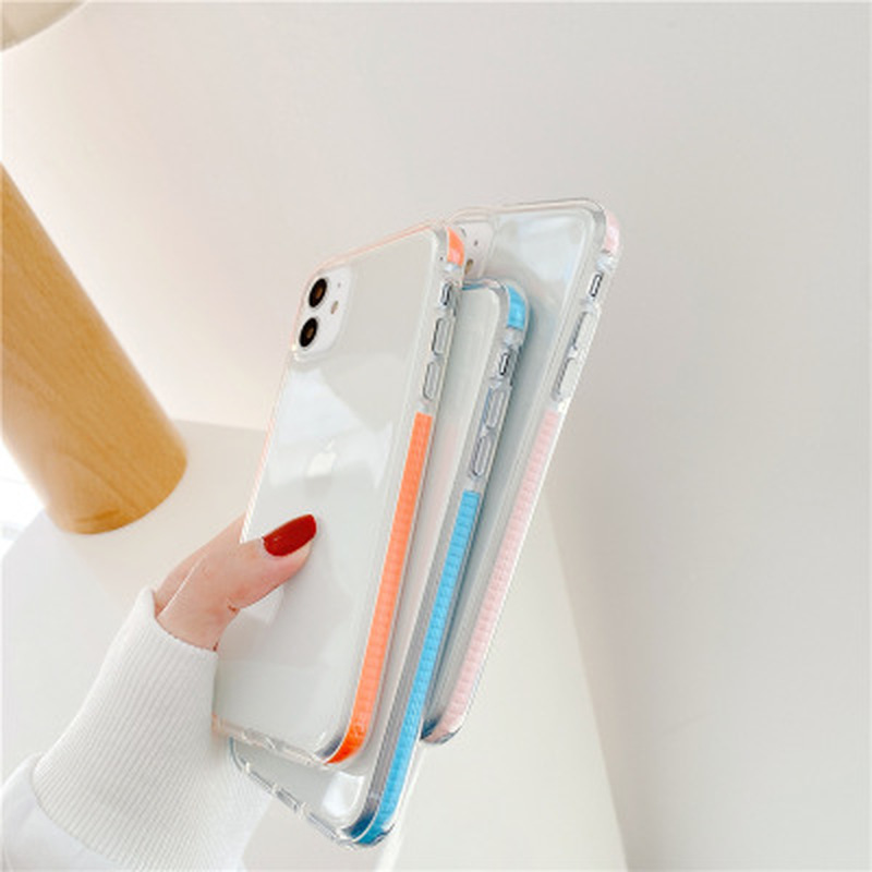 Ốp điện thoại trong suốt nhiều màu chống rơi cho Samsung A12 A22 A32 A52 A72
