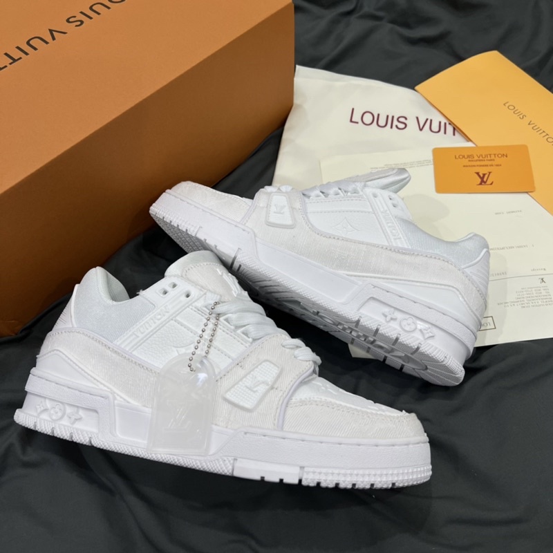 GIÀY LV TRAINER TRẮNG FULL DA THẬT LAI AU