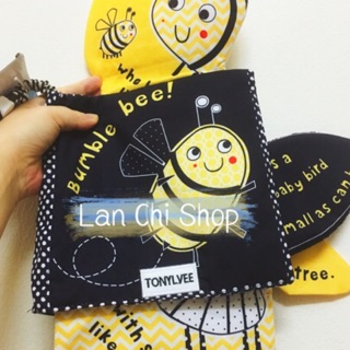 Sách vải kích thích thị giác cho bé 0 - 3 tuổi sách vải Bumble Bee