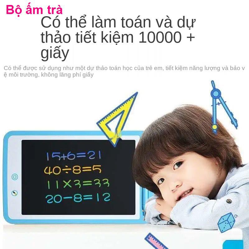 Bảng viết dành cho trẻ em chữ tay LCD vẽ đồ chơi có thể xóa được tường đen nhà nhỏ graffiti