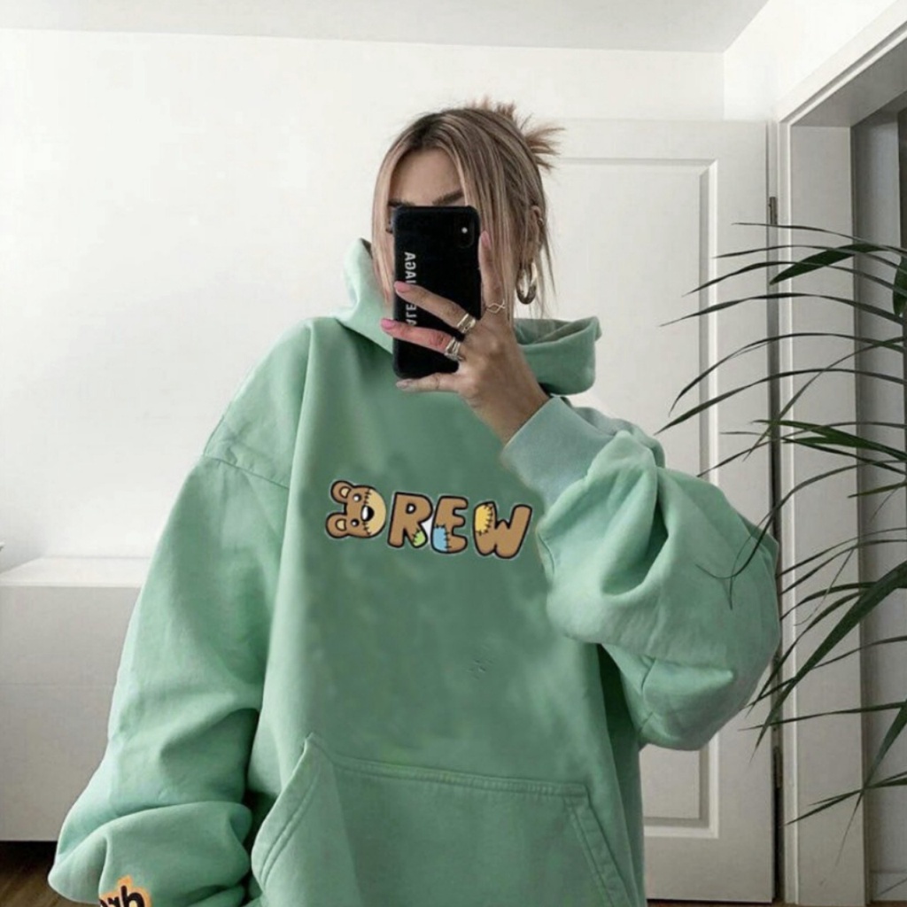 (Đu Trend) Áo Hoodie DREW xanh Đậu Unisex Nam Nữ thu đông nỉ bông mịn dày mới | BigBuy360 - bigbuy360.vn