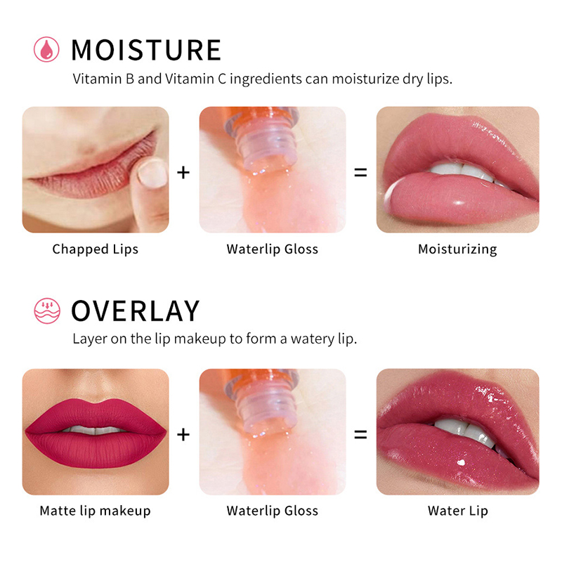 (Hàng Mới Về) Son Bóng Trong Suốt Qibest Giữ Ẩm Môi Không Dễ Phai