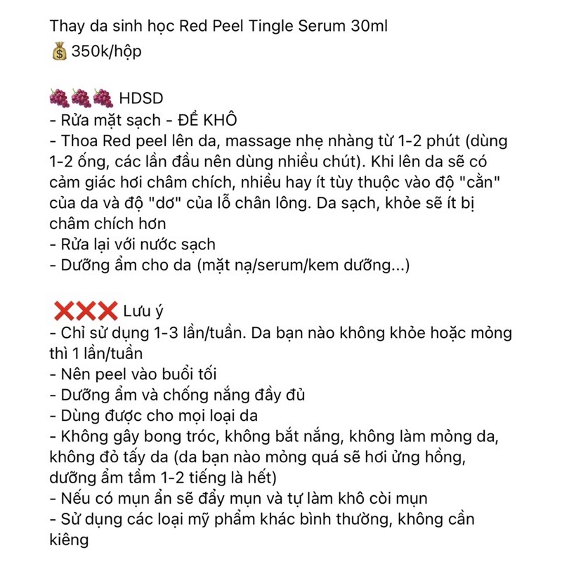 SERUM THAY D.A SINH HỌC RED PEEL HÀN QUỐC