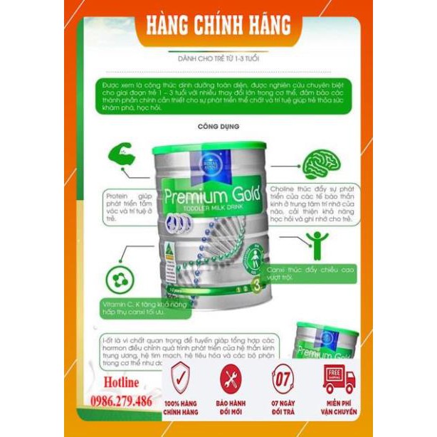 Sữa Hoàng Gia Úc Premium Gold số 3 loại 900g Date 2025