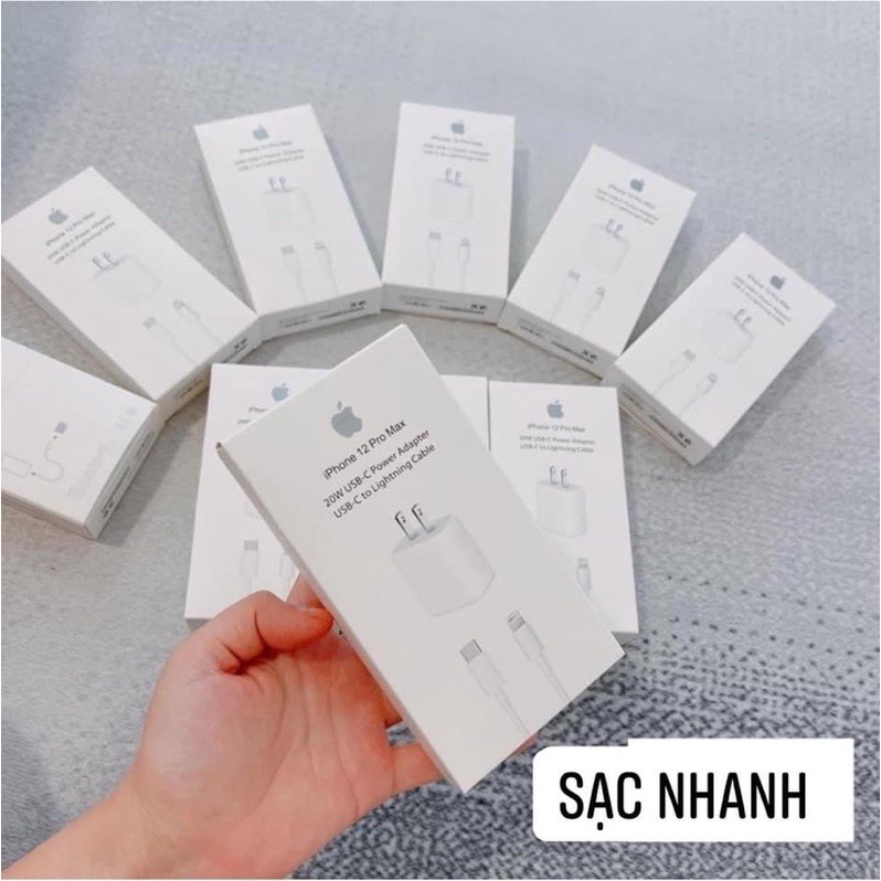 Bộ Sạc Nhanh lphone Chuẩn PD 20W Cho IP 6 7, 8, X, Xs, XSmax, 11, 11promax, 12, 12promax