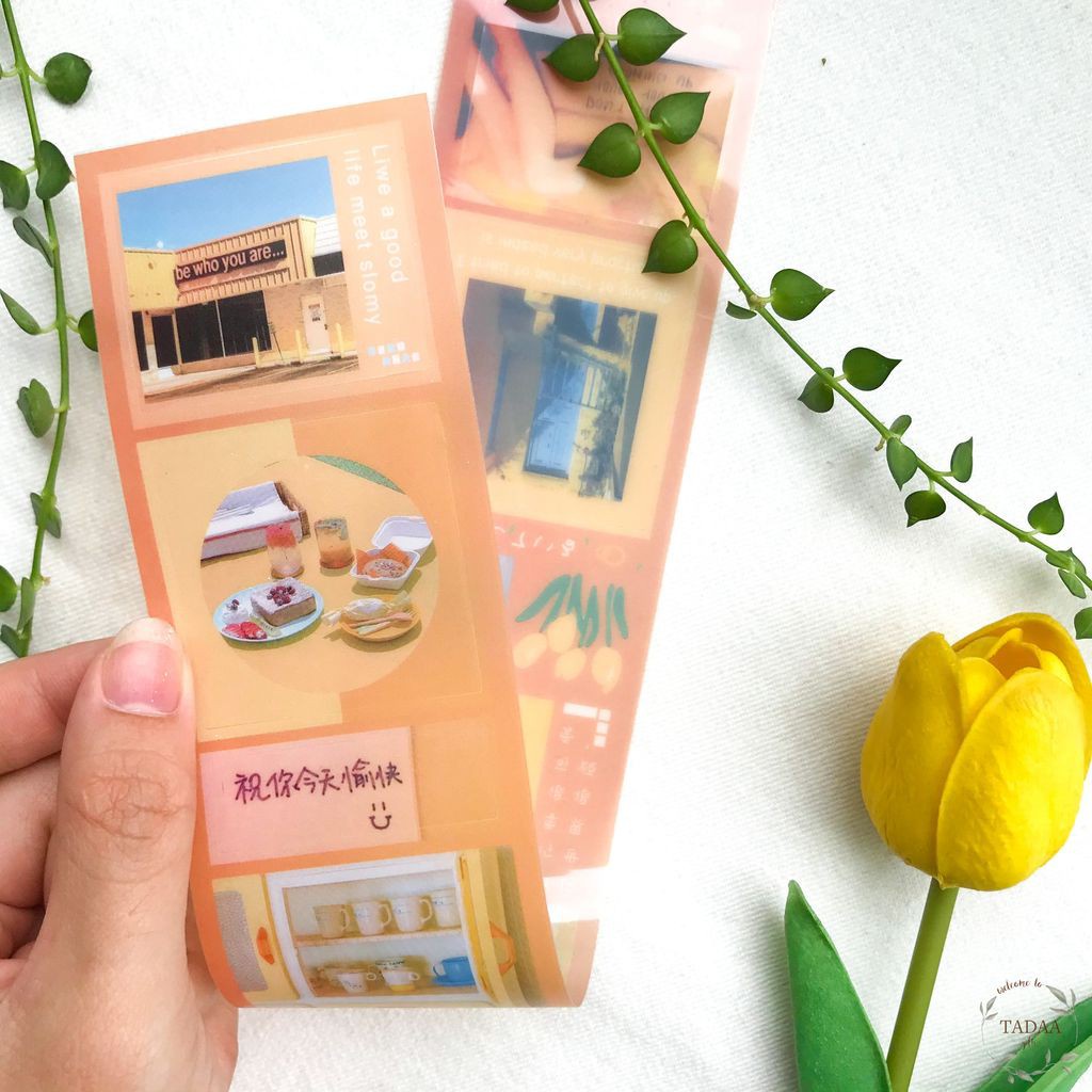 Sticker aesthetics, nhãn dán vintage cổ điển phong cảnh hoa lá, hình ảnh bầu trời màu sắc trang trí DIY, nhật ký, sổ tay