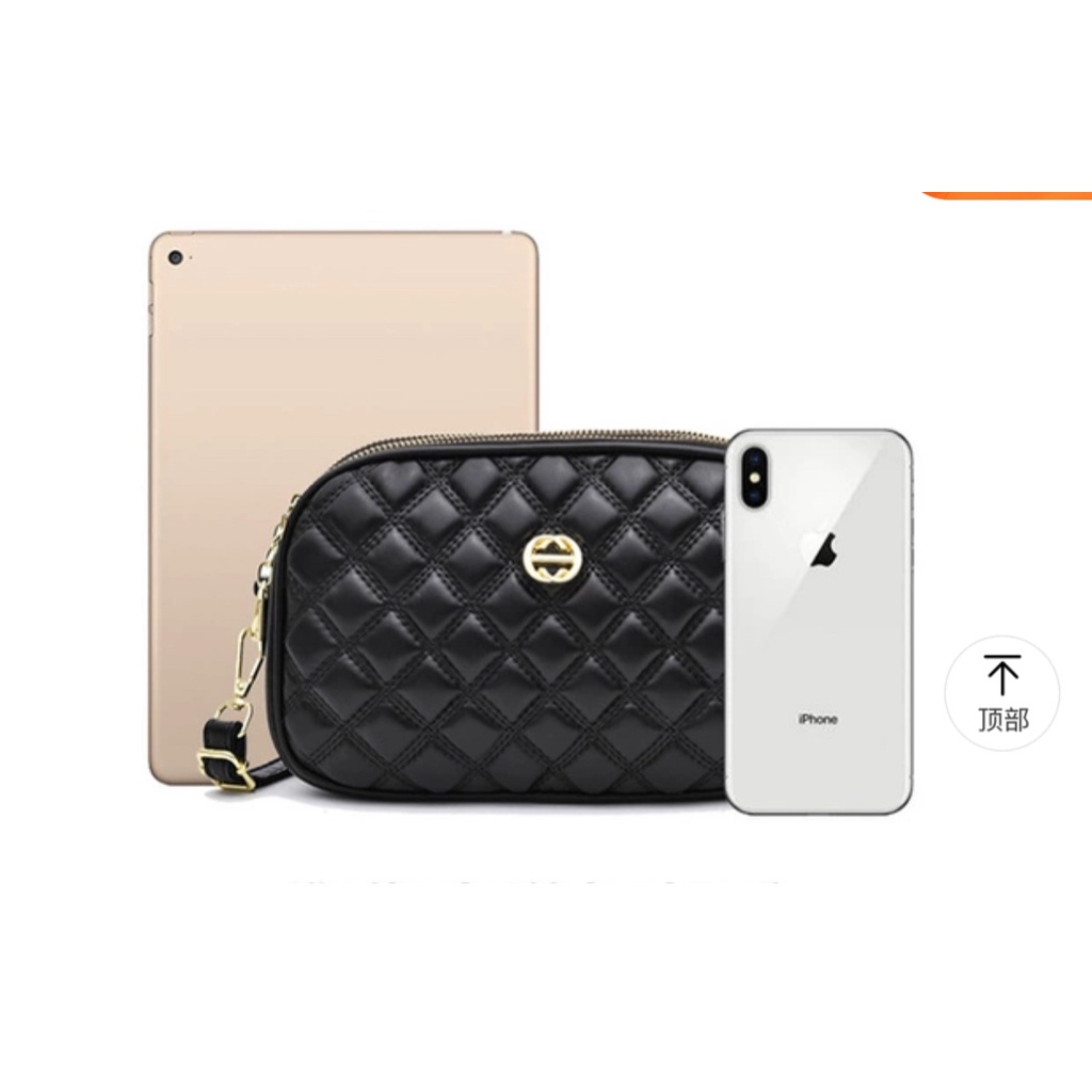 Túi Xách Nữ Đeo chéo vân vuông nổi HaNa