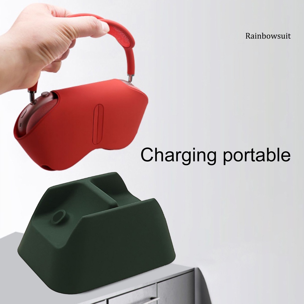 RB- Charging Base Bracket Portable Silicone Bluetooth Headset Charger Dock Station for AirPods Max