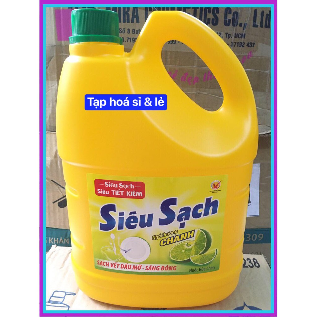 Nước Rửa Chén Lix Siêu Sạch Hương trà xanh/ Chanh Can 3,6kg