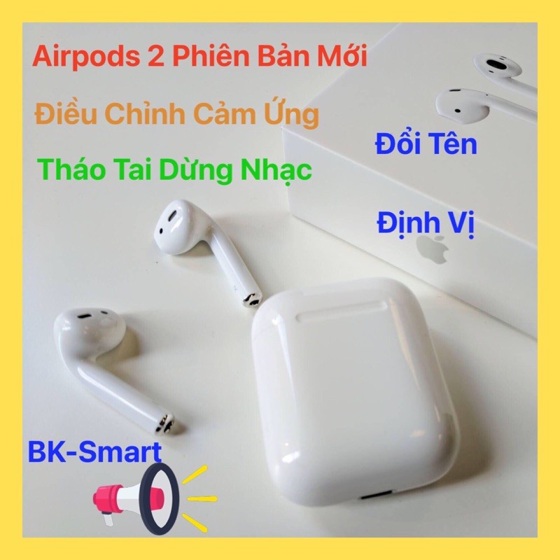 Tai Nghe Bluetooth Airpods 2 Phiên Bản Mới Nhất | BigBuy360 - bigbuy360.vn