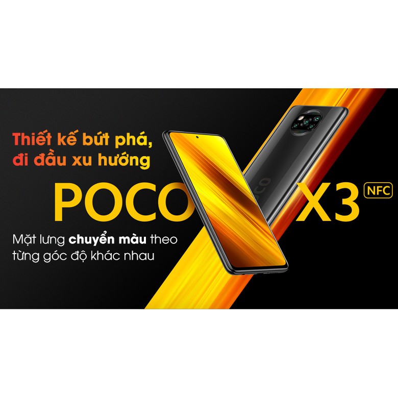 Điện thoại Xiaomi POCO X3 NFC 6/128Gb - Hàng Chính Hãng Phân Phối Digiworld !