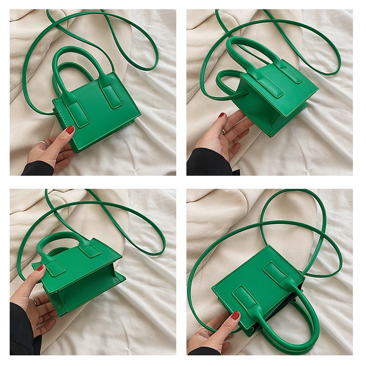Túi Đeo Chéo Mini Bằng Da Pu Phong Cách Hàn Quốc Thời Trang Cho Nữ