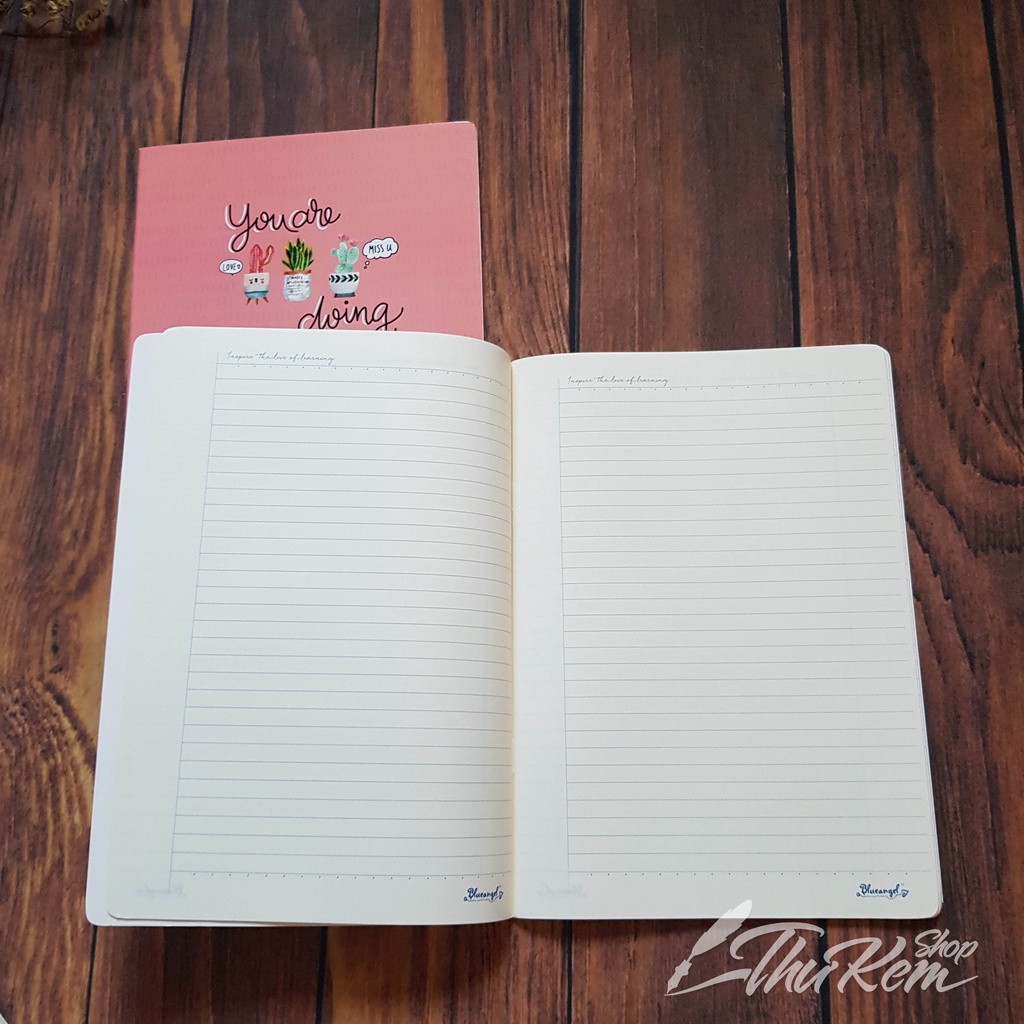 Vở kẻ ngang 80 trang BlueAngel kích thước 18.5 x 26.5 cm