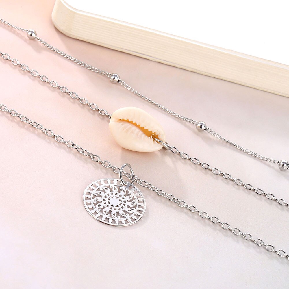 Dây Chuyền Nhiều Lớp Đính Vỏ Sò Thời Trang Cho Nữ